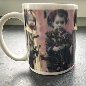 2/$10 - Kim Anderson kids - Boy and Girl holding Red Roses Coffee Mug